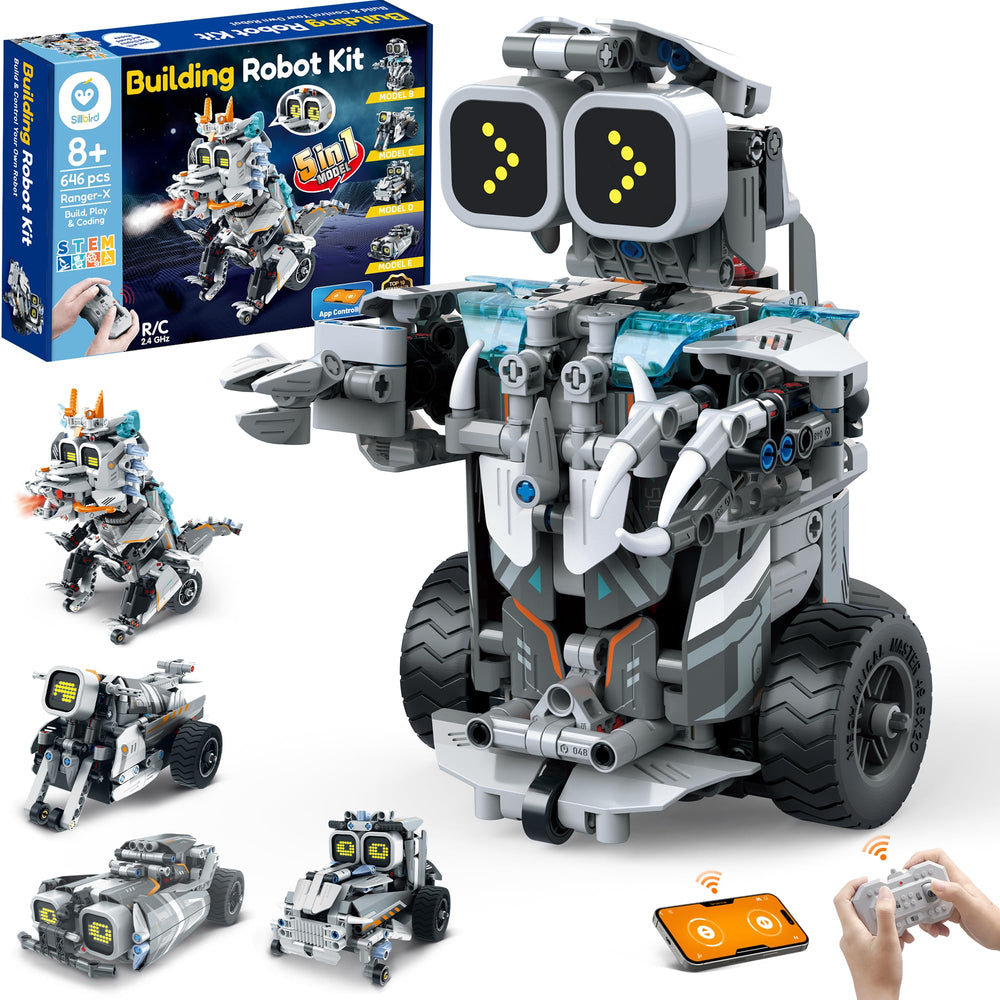 Sillbird Building Robot Dinosaur Kit box ready for gifting and STEM exploration.
