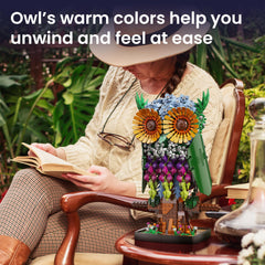 Sillbird Floral Owl provides a unique décor piece for home or office.