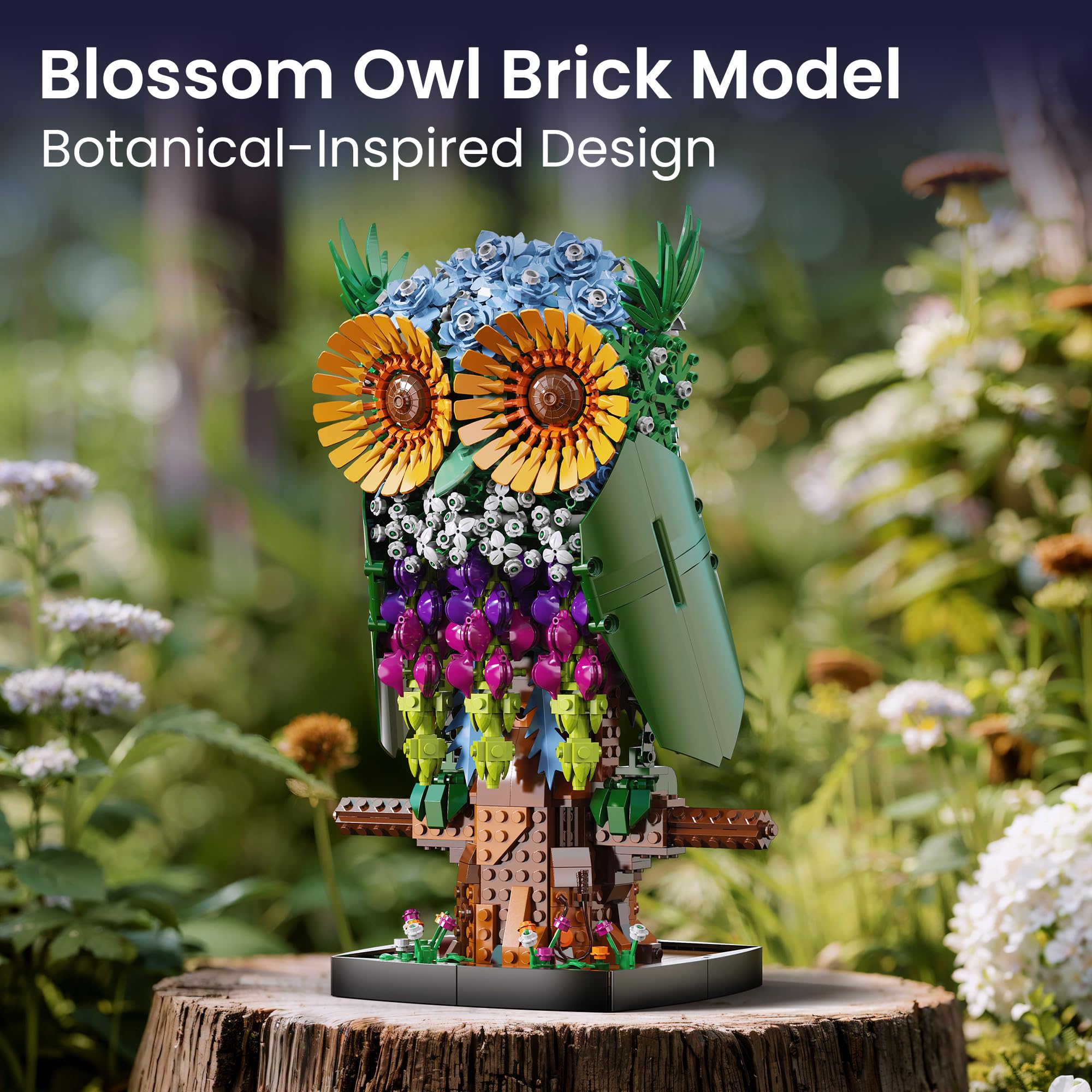 Sillbird Floral Owl centerpieces brighten shelves and desks.