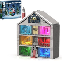 Sillbird Lover House assembly process with colorful pieces and mood lighting