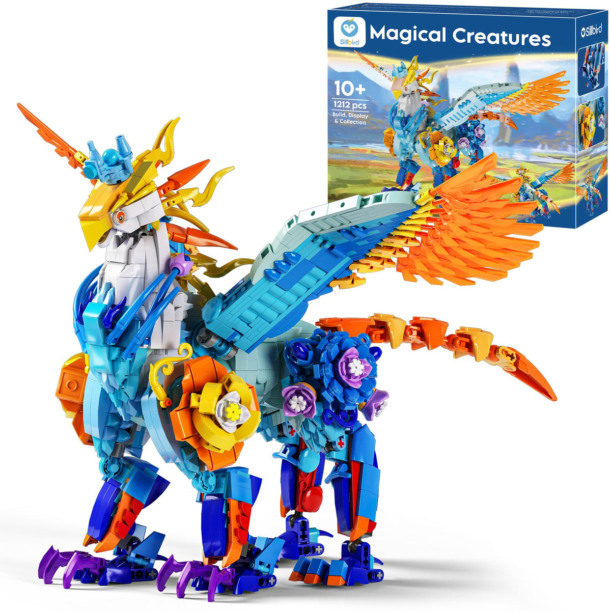 Sillbird magical creatures floral dragon with detailed petals for imaginative display