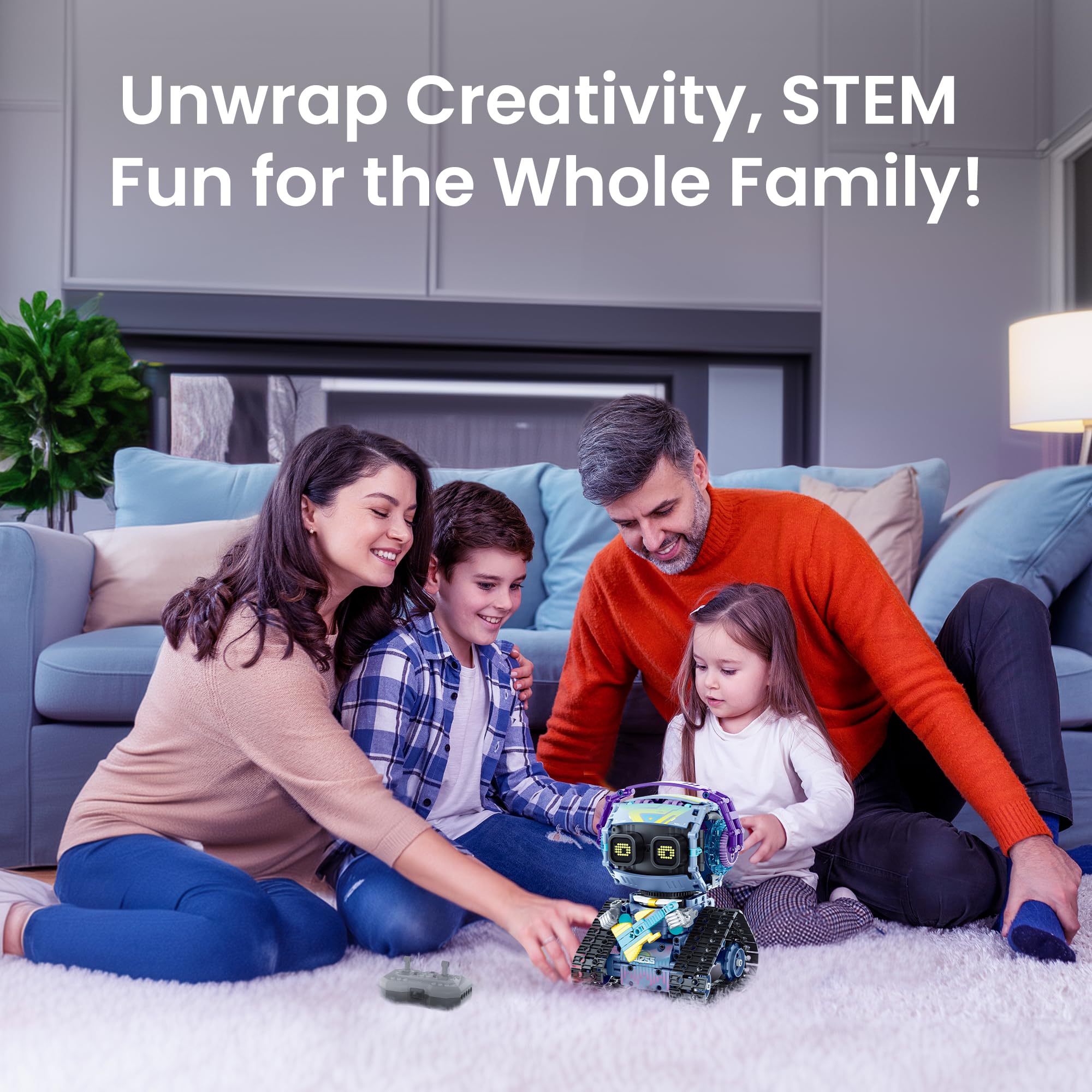 Sillbird remote control robot shown with Bluetooth app for easy coding and play.