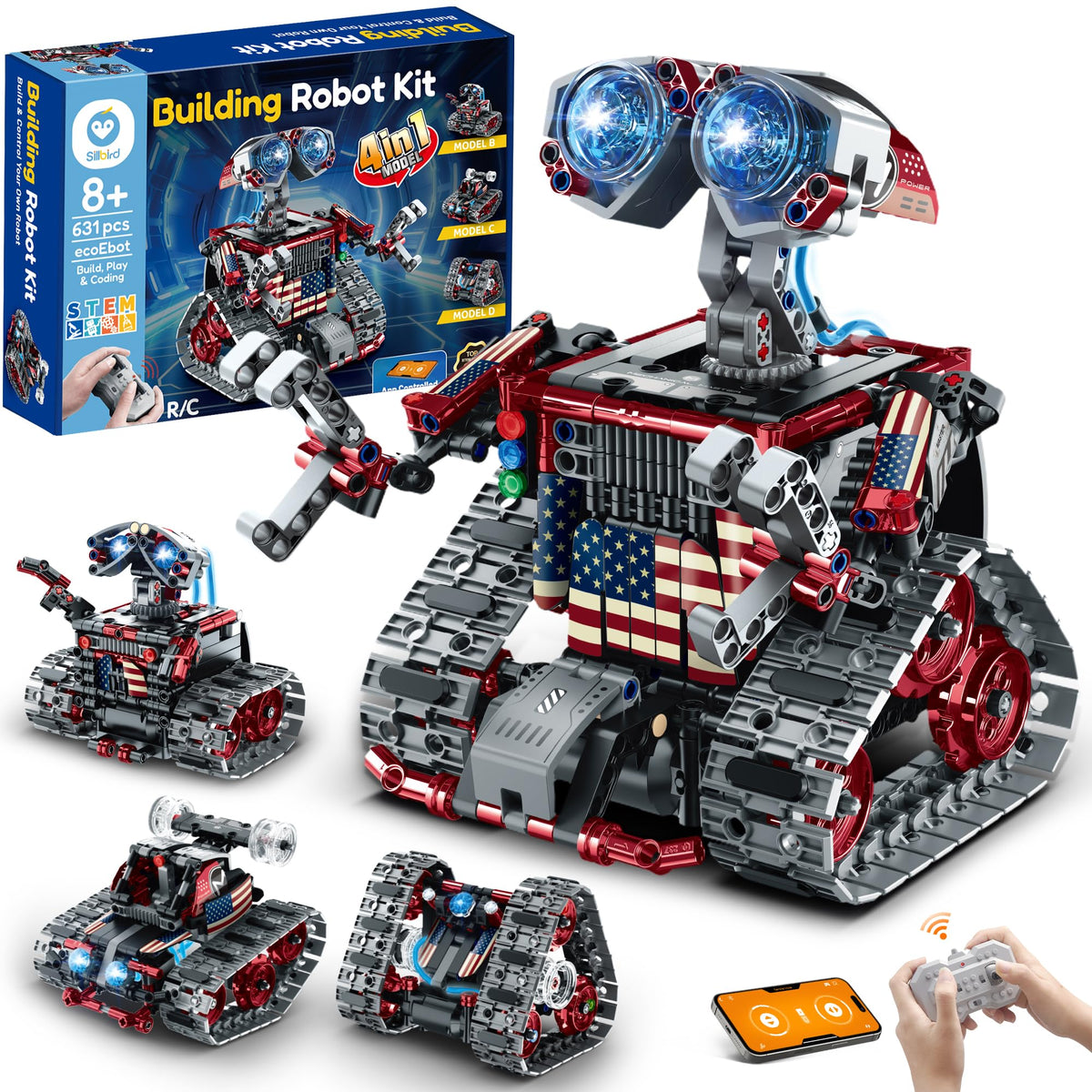 Sillbird robot building kit remote control image highlighting interactive STEM play at home
