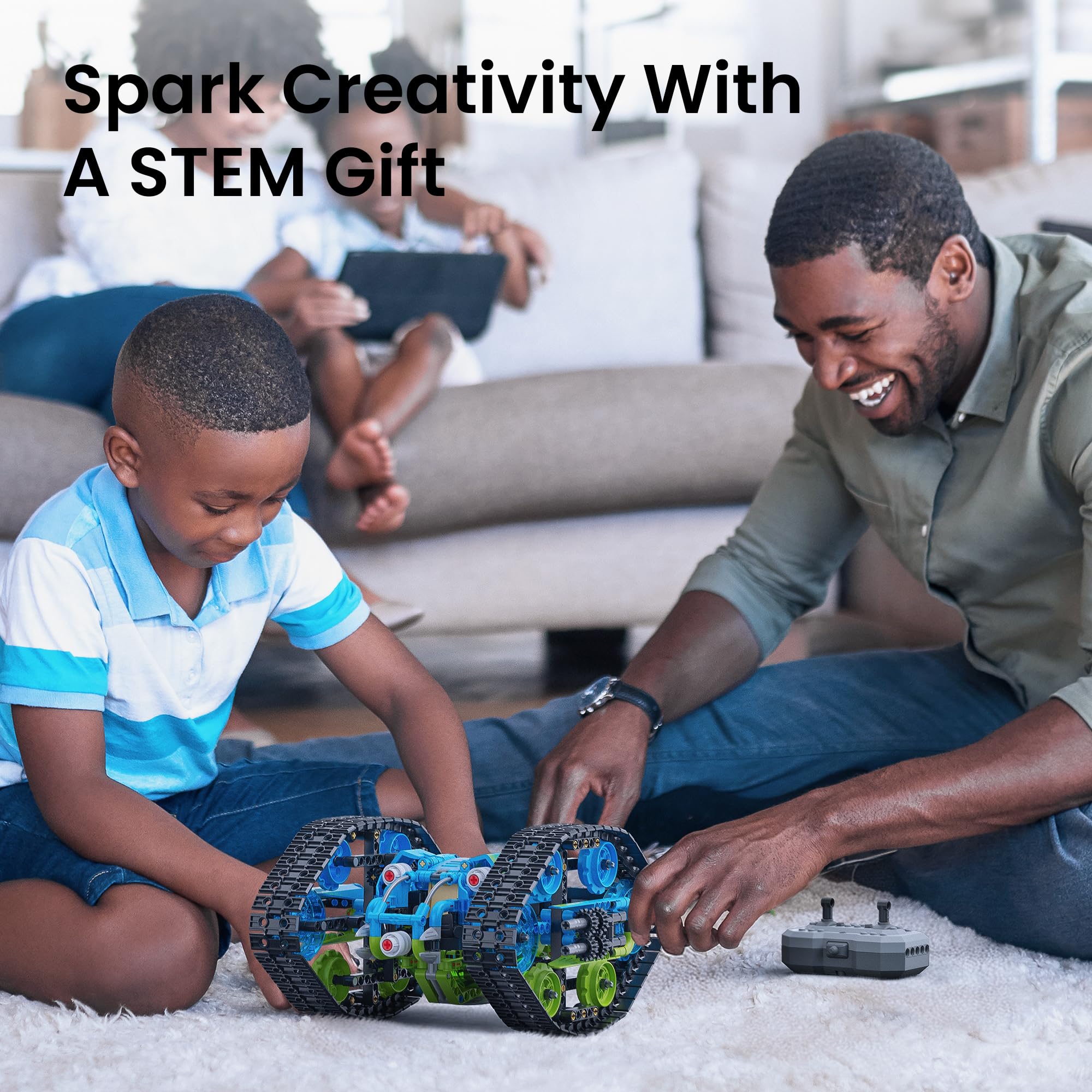 Sillbird robot car kit assembly-step1 with kid-friendly guidance boosts confidence