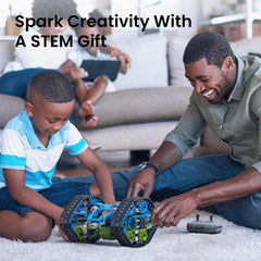Sillbird robot car kit assembly-step1 with kid-friendly guidance boosts confidence