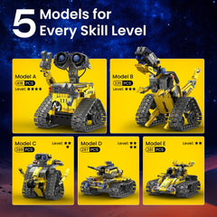 Sillbird 5-in-1 versatility with multiple build options for growing skills.