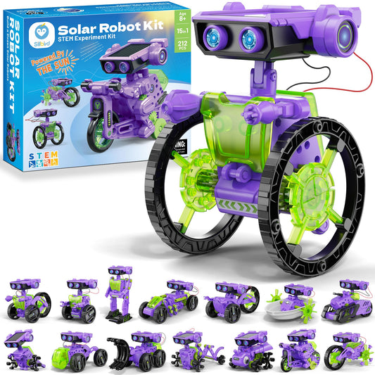 Sillbird Solar Building Robot Kit contents displayed for hands-on exploration and learning
