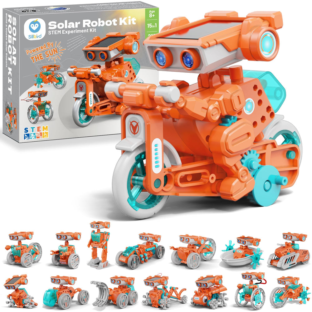 Sillbird Solar Robot Kit cover showing a colorful build and engaging STEM adventure.