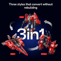 Sillbird transforming robot display: the finished model elevates desk decor with sci-fi vibes.
