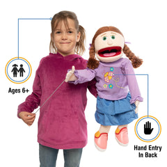 Silly Puppets arm control rod demo for precise hand movement