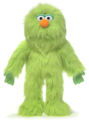 Silly Puppets Green Monster hand puppet front view for imaginative play