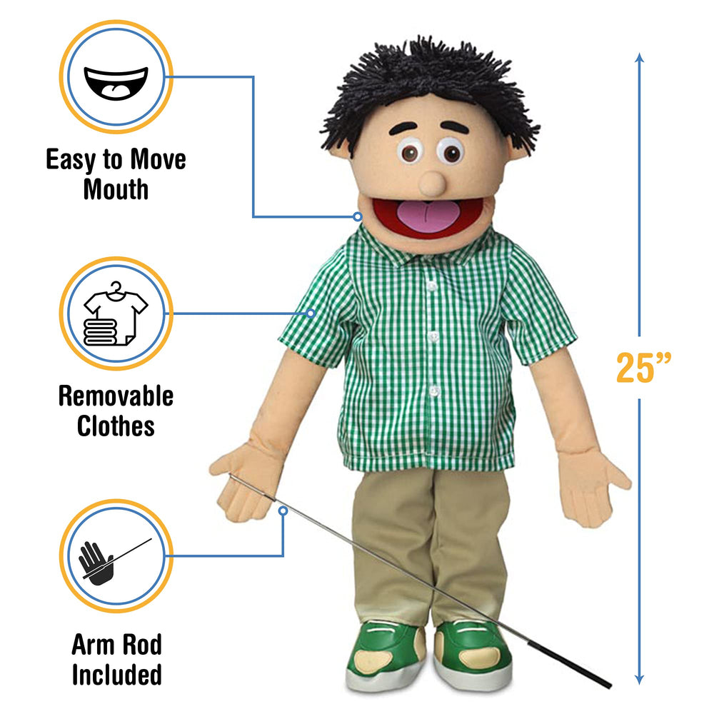 Silly Puppets Kenny arm control rod supports versatile gestures