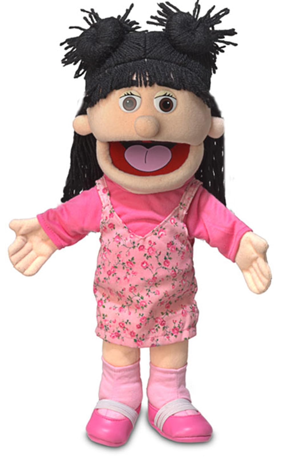 Silly Puppets Susie Peach Girl hand puppet with movable mouth for storytelling.