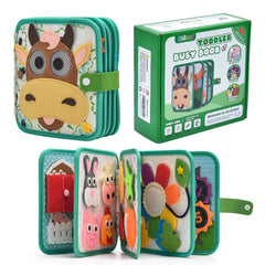 Silouka Montessori Busy Book animal matching activity for preschoolers.