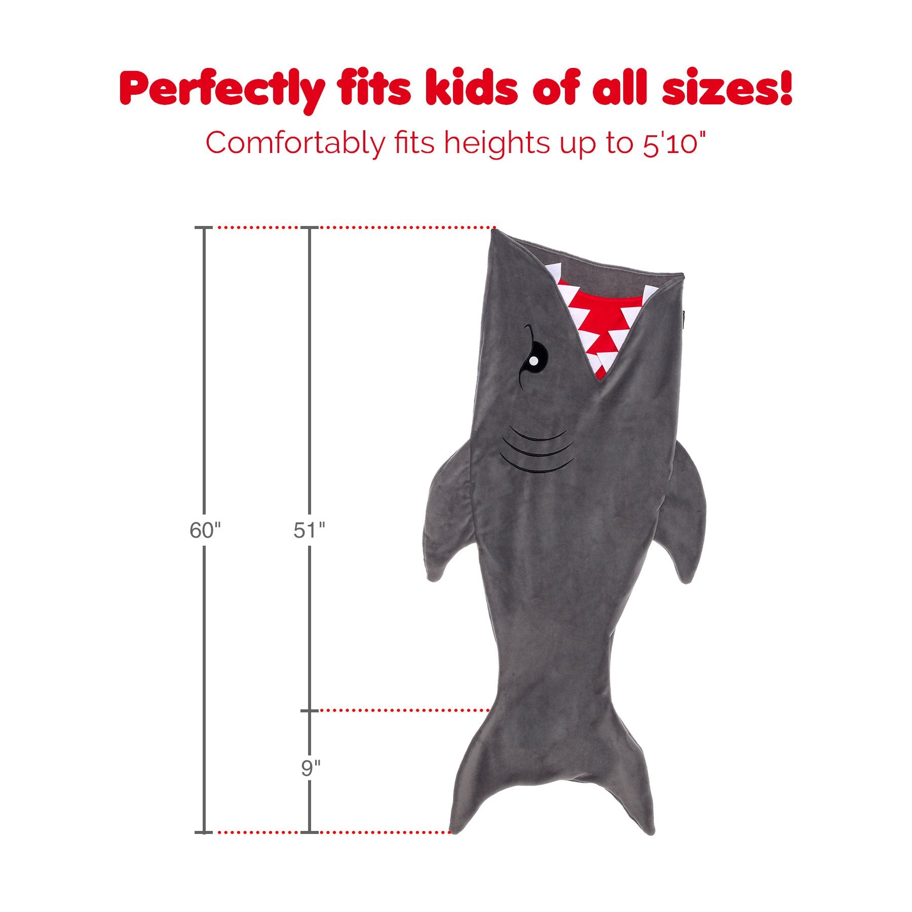 Silver Lilly Shark Tail Blanket care-friendly fabric is machine washable.