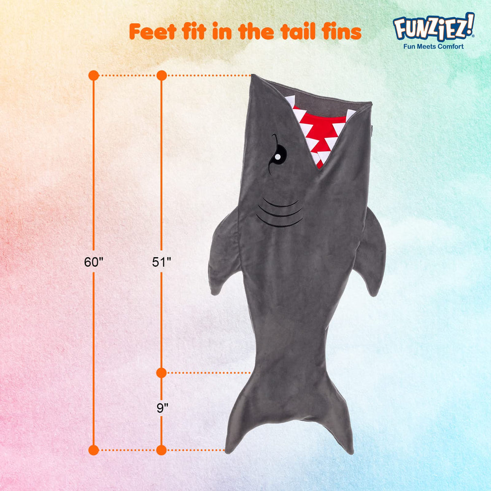 Silver Lilly Shark Tail Blanket plush fabric delivers soft warmth for cozy evenings.