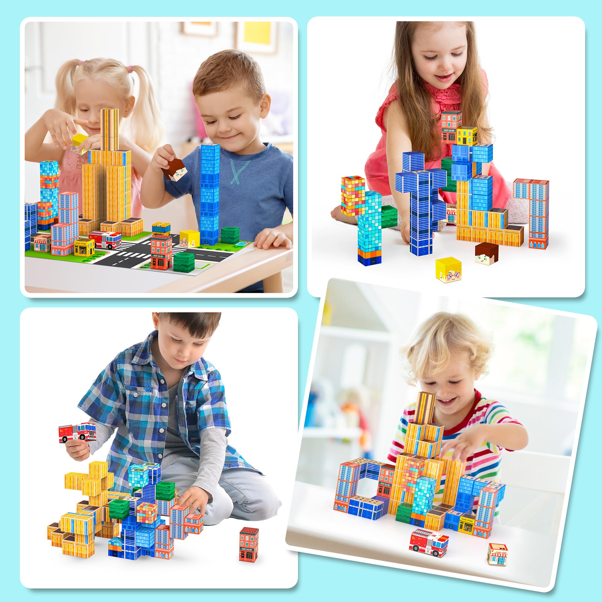 SILYMOLY One-point-two-inch blocks provide easy handling and safer play.