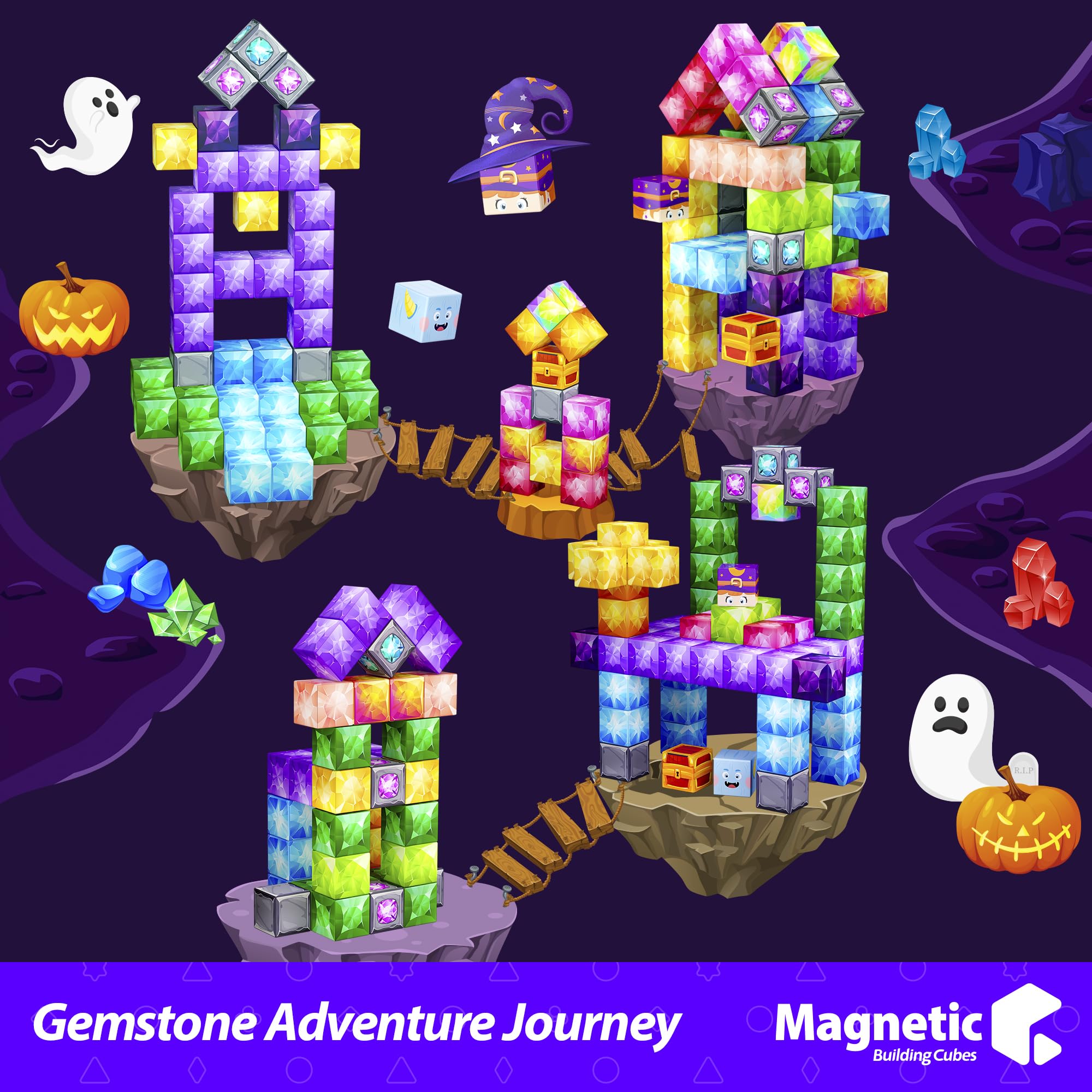 SILYMOLY magnetic blocks with rounded edges for safe construction fun