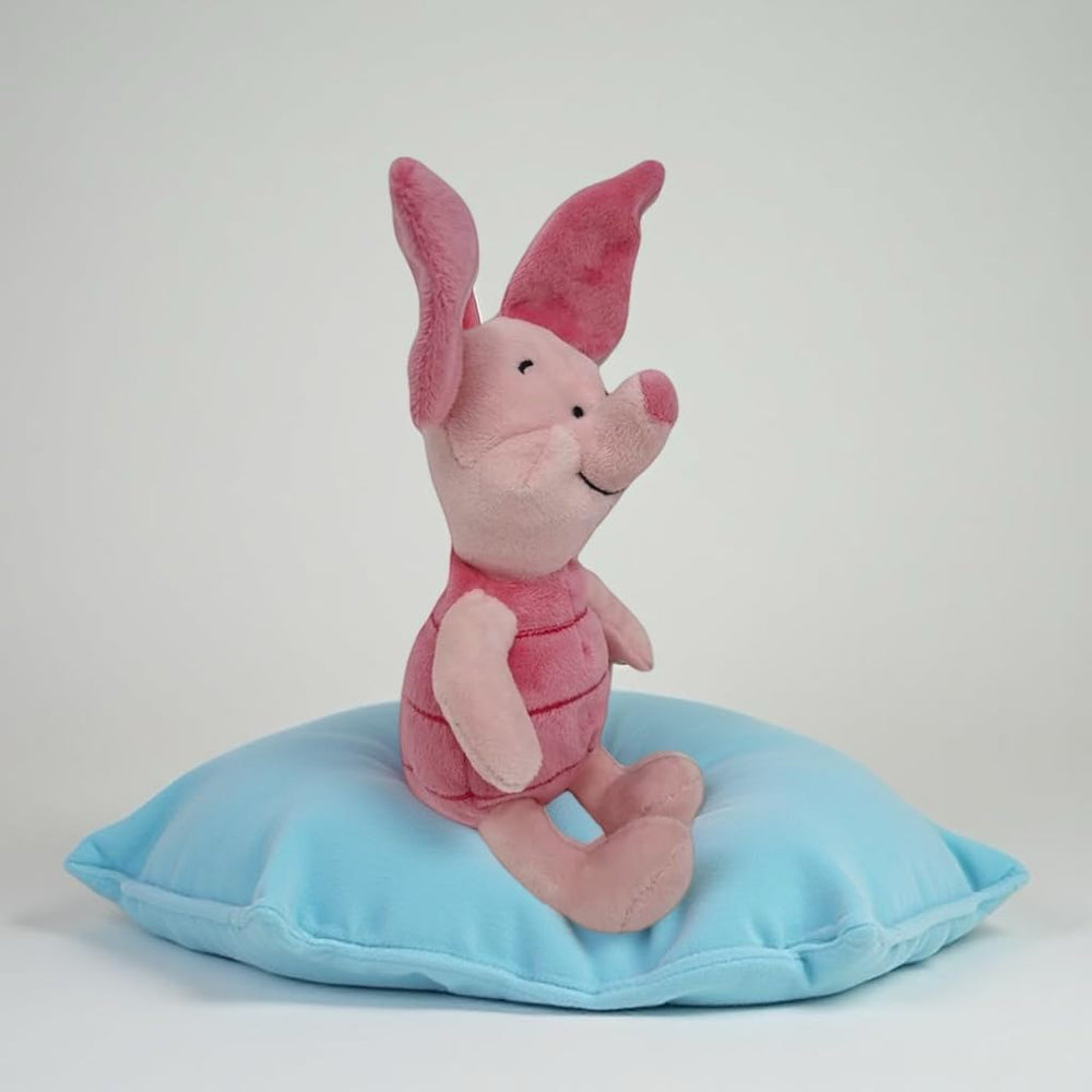 Simba Piglet plush embroidery highlights Piglet's charm for Pooh fans.