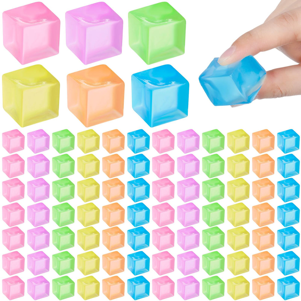 Simgoing 96-piece ice cube stress balls set shown for desk use and play
