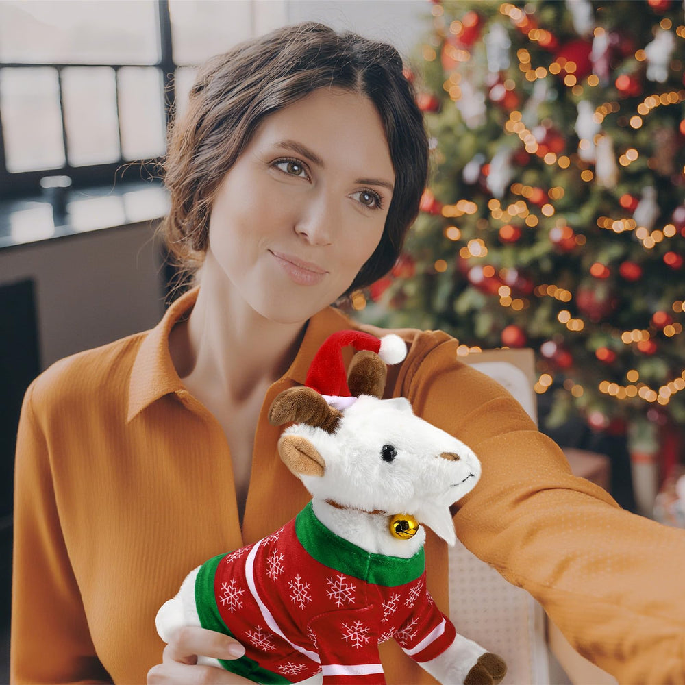 Simgoing Screaming Goat with bell and hat as playful desk decor