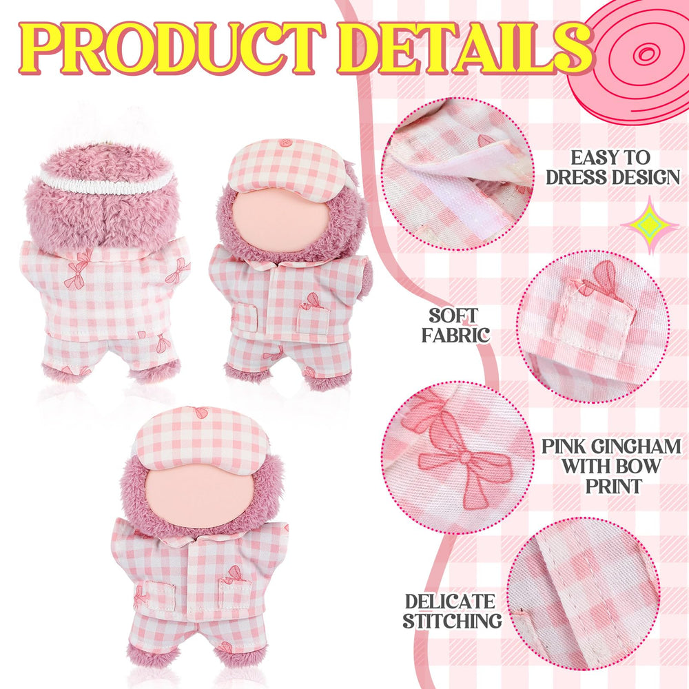 Simgoing close-up reveals stitch details on 17cm doll pajamas