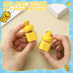 Simgoing quacking duck keychain bundle shows three fidgets for sharing