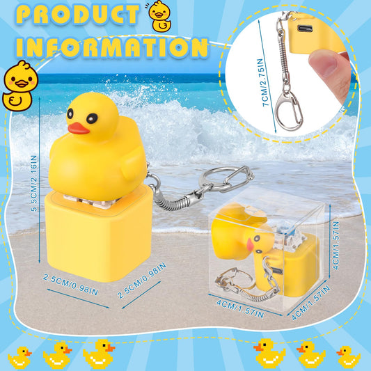 Simgoing quacking duck keychain side view highlighting portable design