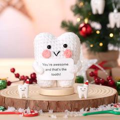 Simgoing tooth doll on desk decor enhances work-friendly ambiance
