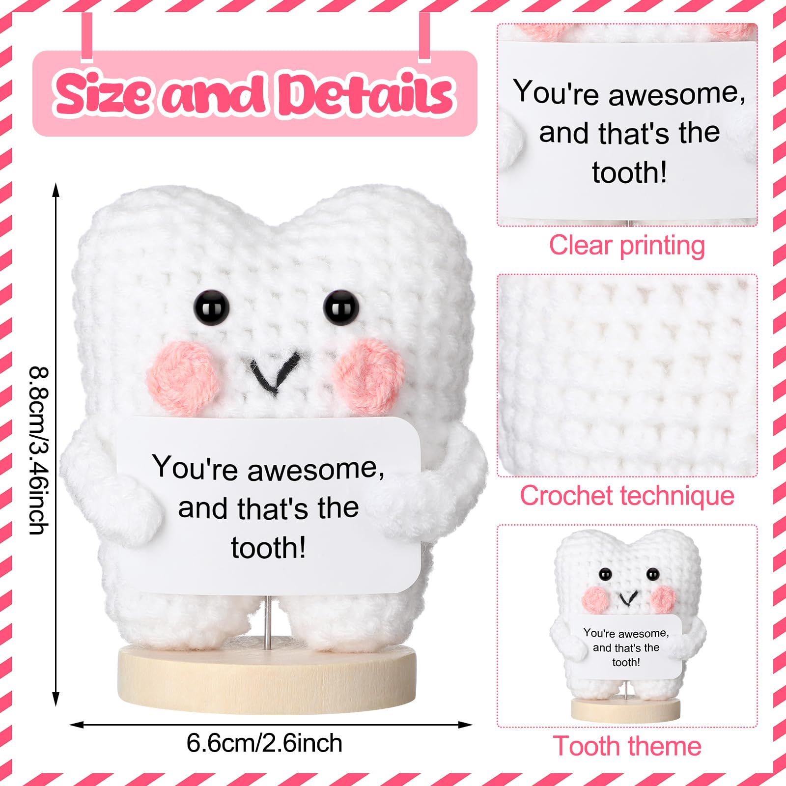 Simgoing tooth doll small size for easy gifting and portable cheer