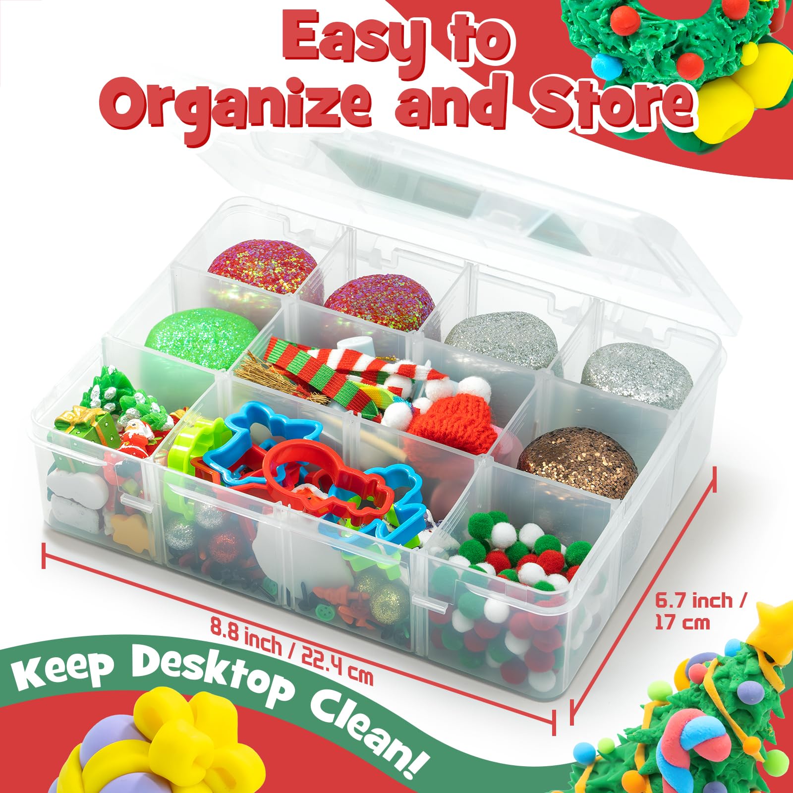 SIMPLIPLAY Christmas ornaments for dough crafts inspire storytelling