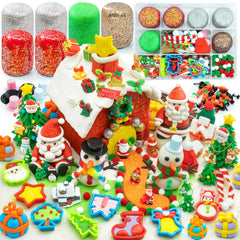 SIMPLIPLAY Christmas sensory dough kit with glitter doughs enhances creative play