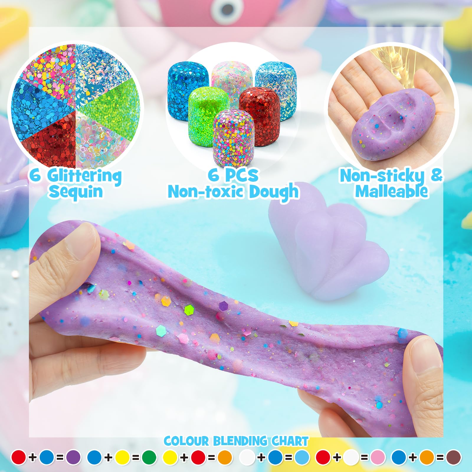 SIMPLIPLAY seashells and ocean decor encourage imaginative play and sensory-rich exploration.