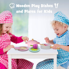 SIMPLIPLAY wooden spoons and forks for tiny hands, smooth edges for safe play.