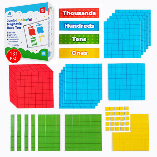 Simply Magic base ten headings magnets for quick place-value learning at home or in class.