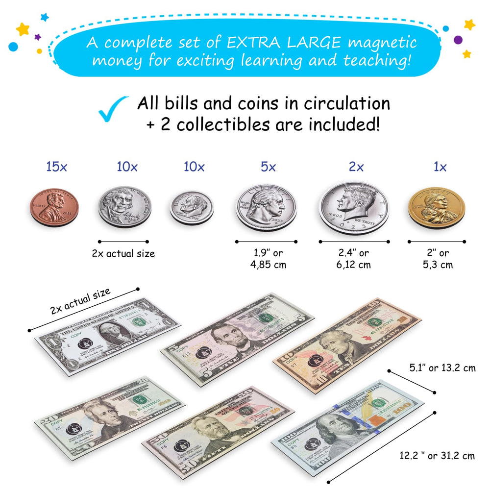 Simply Magic jumbo magnetic money 5-dollar bill for quick money games