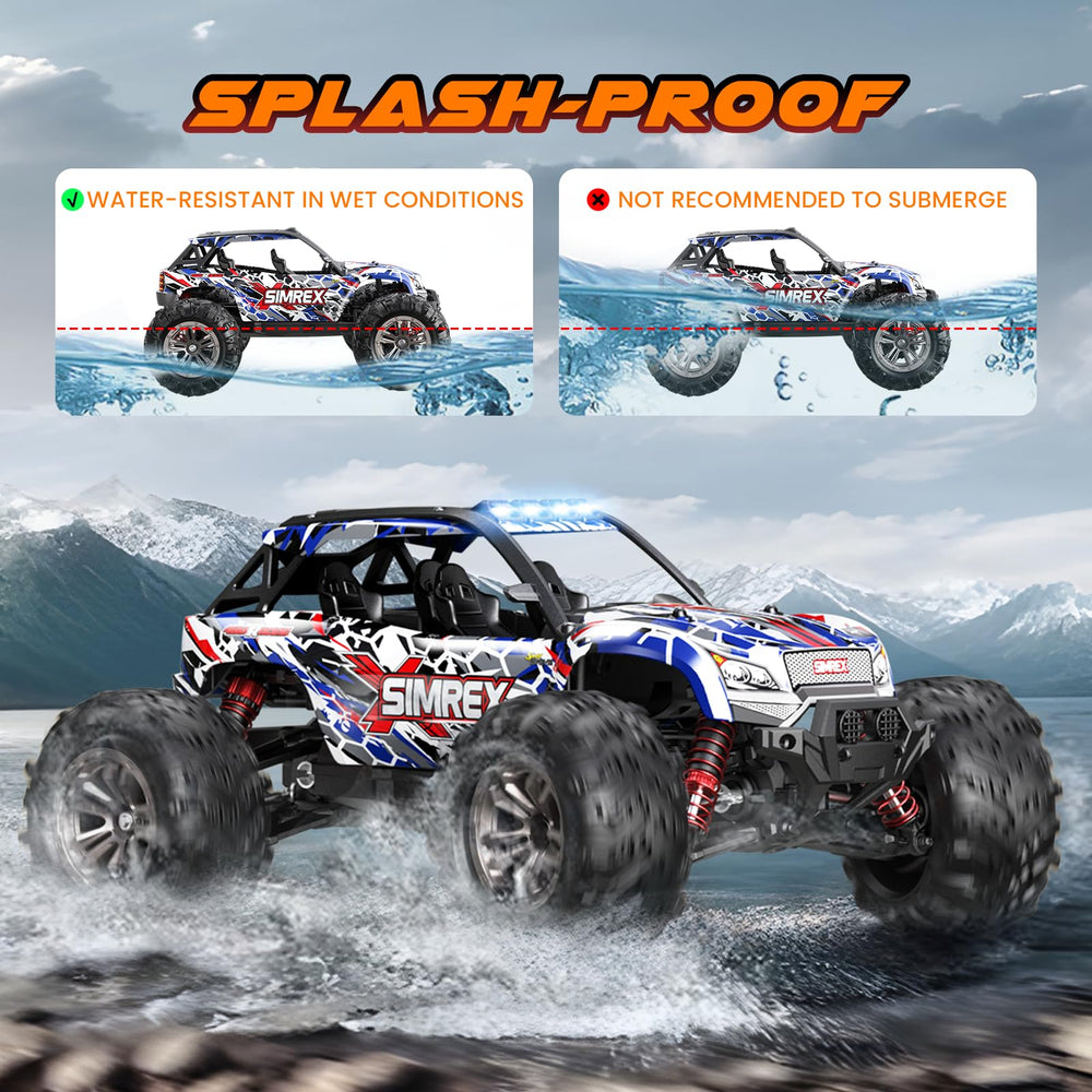 SIMREX all-terrain performance handles mud, sand, grass, and gravel.