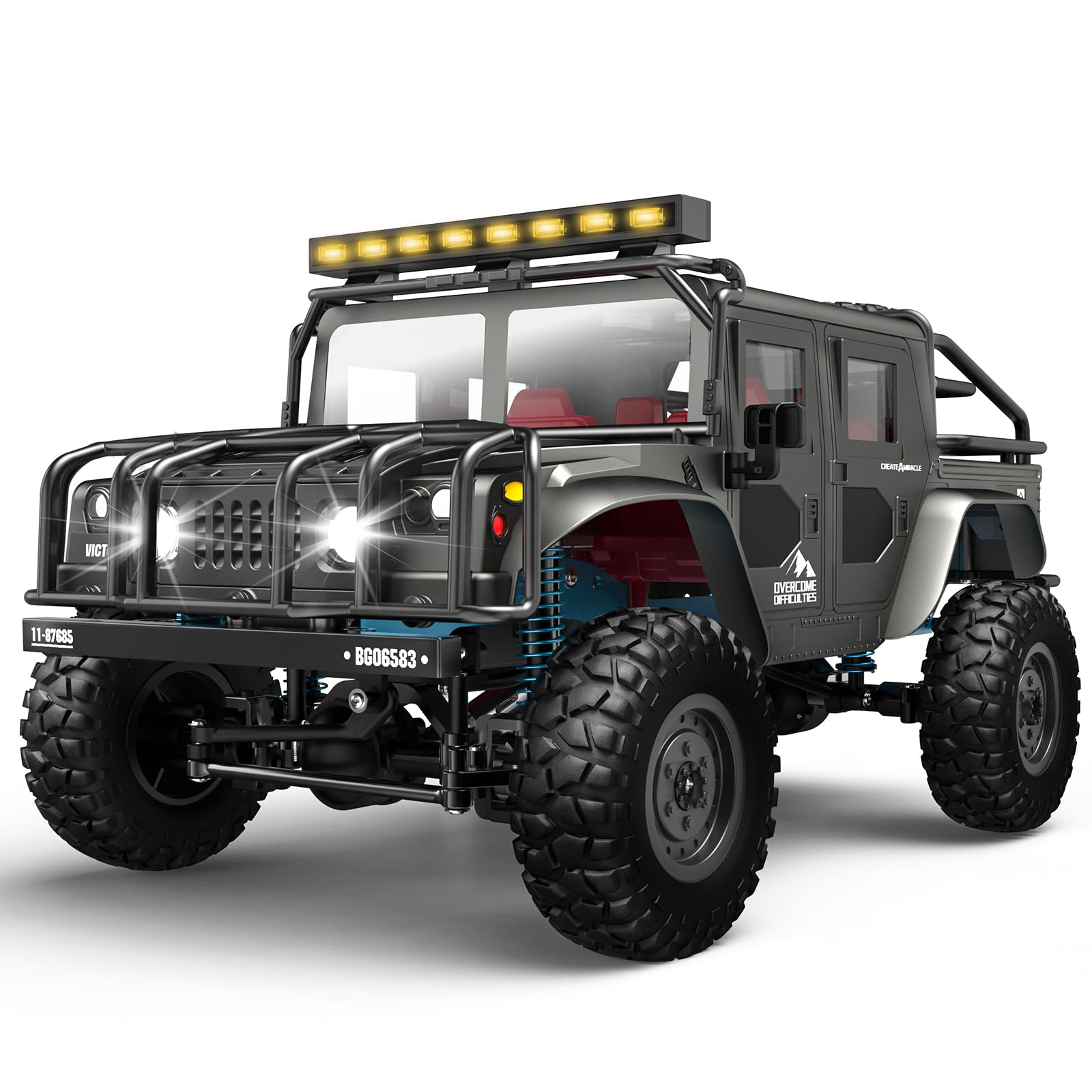 SIMREX all-terrain RC car front view shows rugged design for outdoor driving