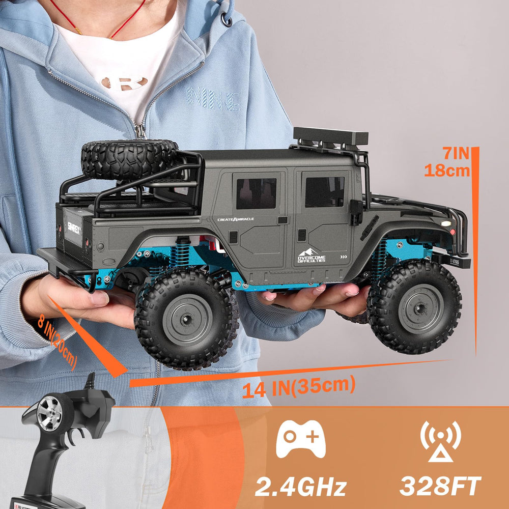 SIMREX all-terrain RC car independent suspension cushions shocks on uneven surfaces