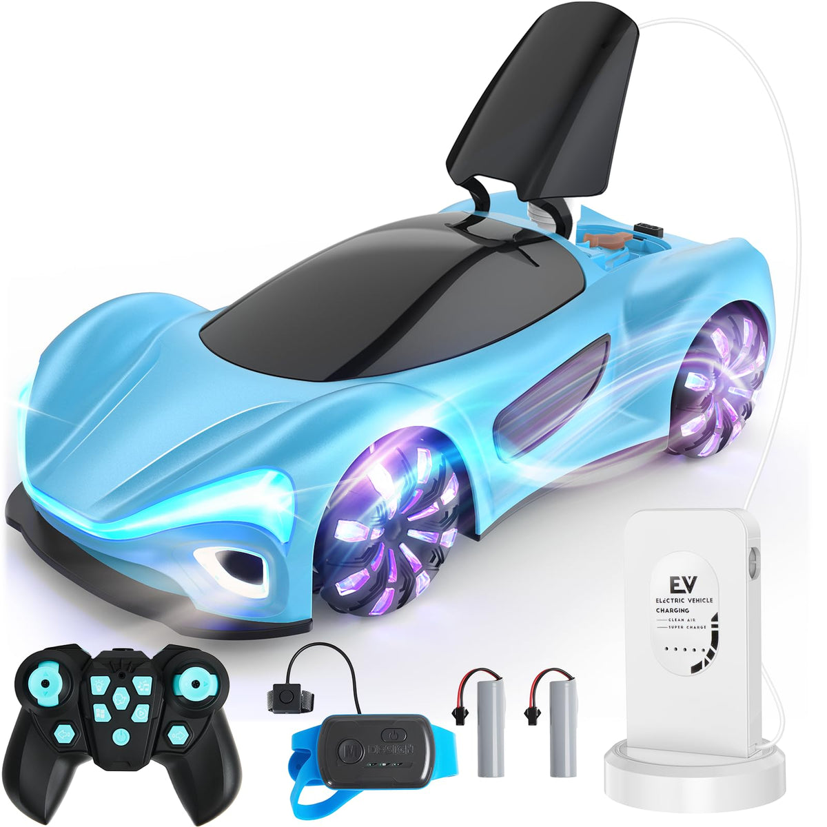 SIMREX gesture remote demonstrating intuitive control for kids play.