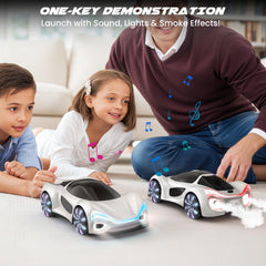 SIMREX Gesture Sensing RC Car 360-degree rotation delivers thrilling spins during outdoor sessions.