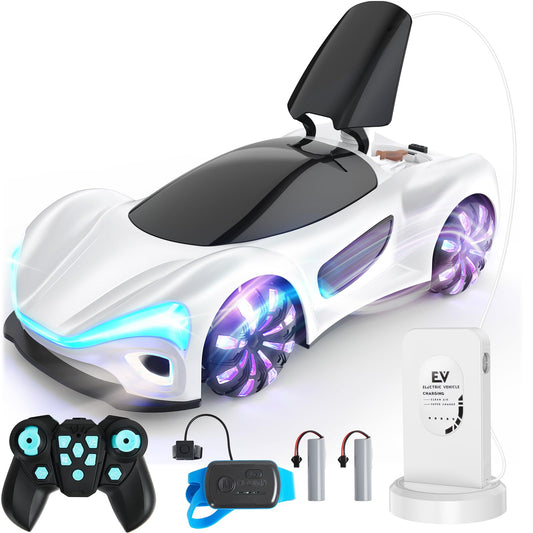 SIMREX Gesture Sensing RC Car front view shows stable omnidirectional control for exciting play.