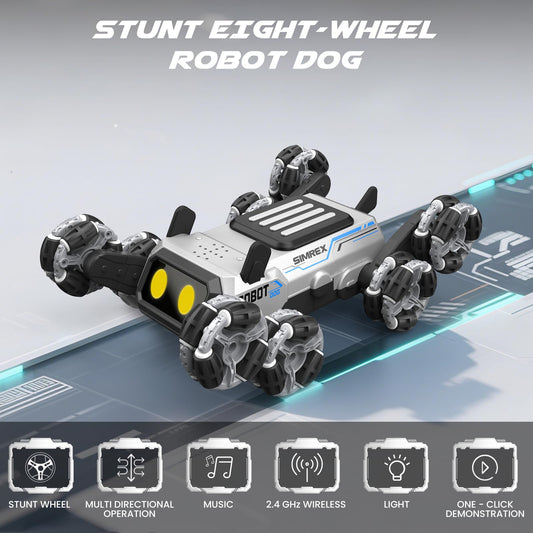 SIMREX gesture-sensing wristband enabling hands-free control for stunts.