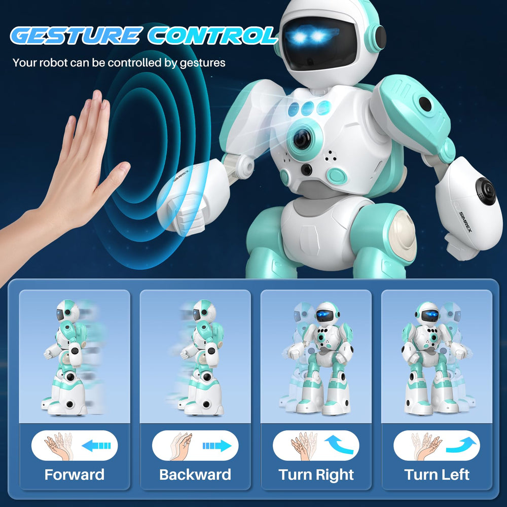 SIMREX gesture-control robot recognizing kid movements for easy play