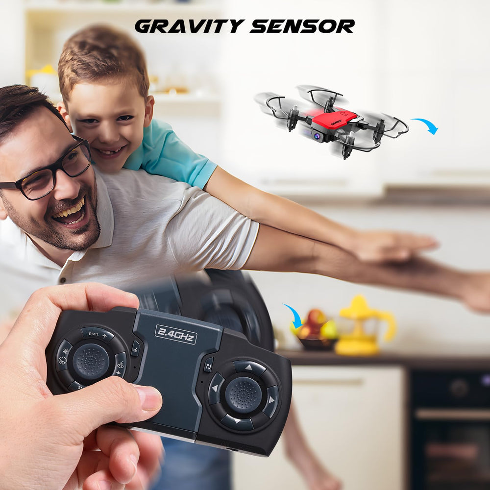 SIMREX altitude-hold system keeps steady hover for smoother photos and videos.
