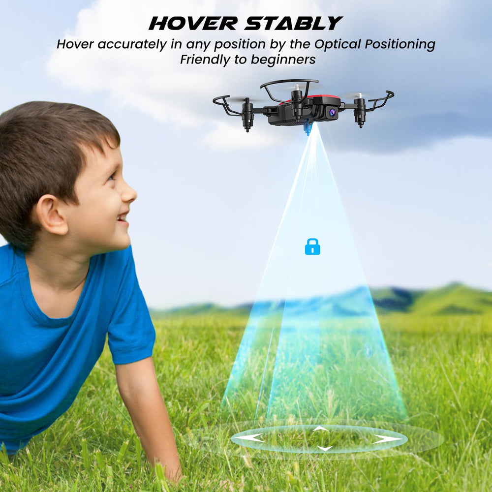 SIMREX foldable mini drone shown in compact form, easy to carry on trips.