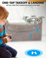 SIMREX Mini Drone gray in headless mode for intuitive steering.