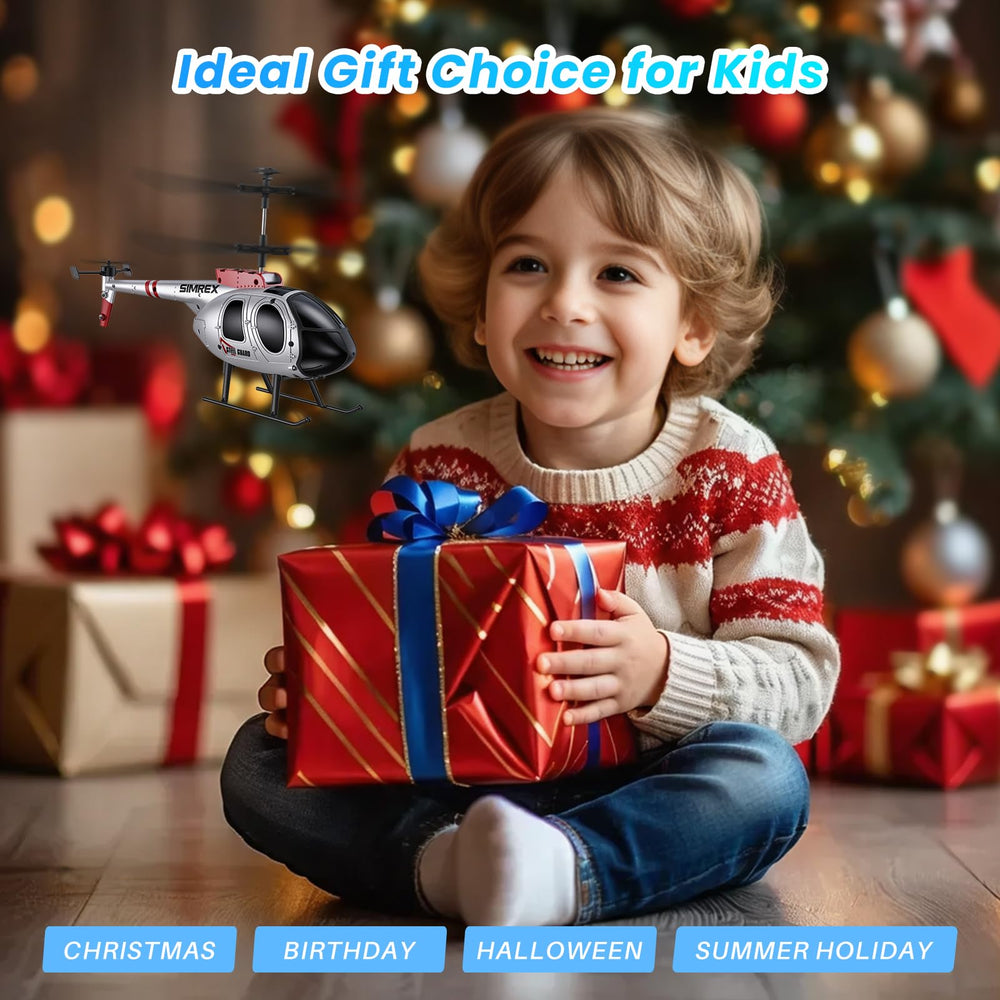 SIMREX RC Helicopter includes density air pressure sensor for stable hover.