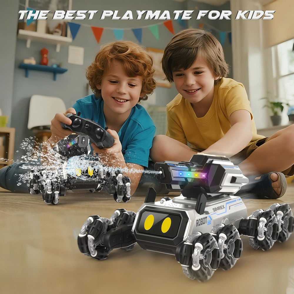 SIMREX robot dog durable design for wet and wild stunts.