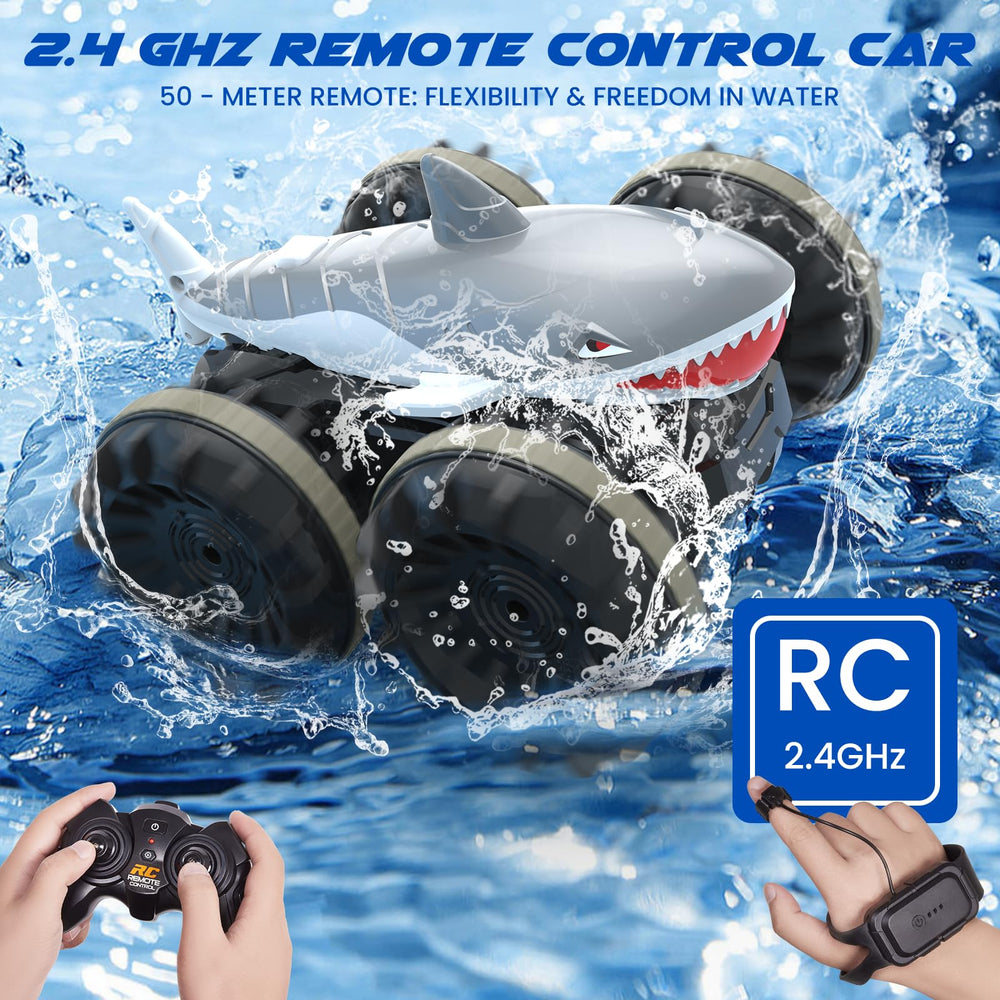 SIMREX Shark RC car performing 360-degree stunts for exciting tricks.